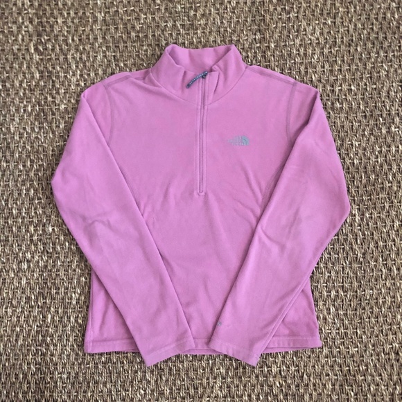 The North Face Girls Large Pink Quarter Zip Fleece - Picture 1 of 3